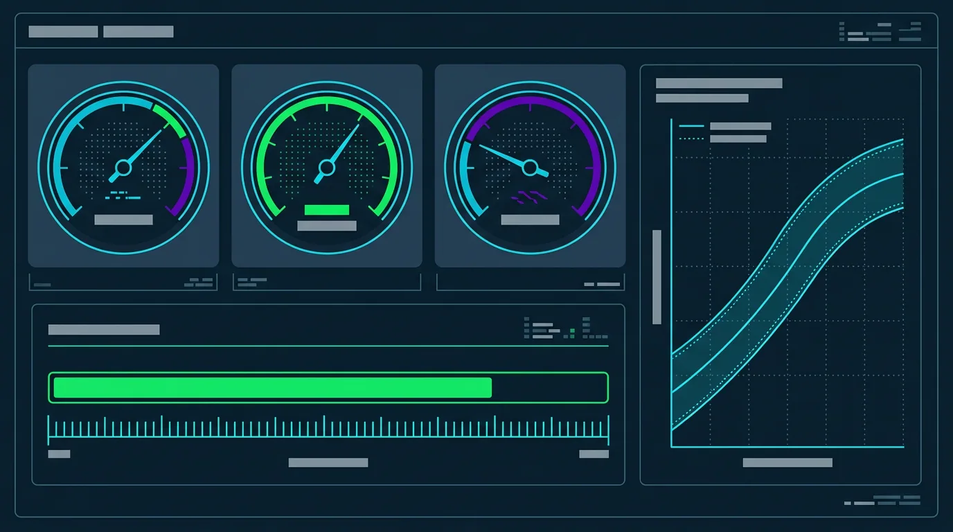 Google ad manager tools for bid and budget automation with gauges and a pacing curve