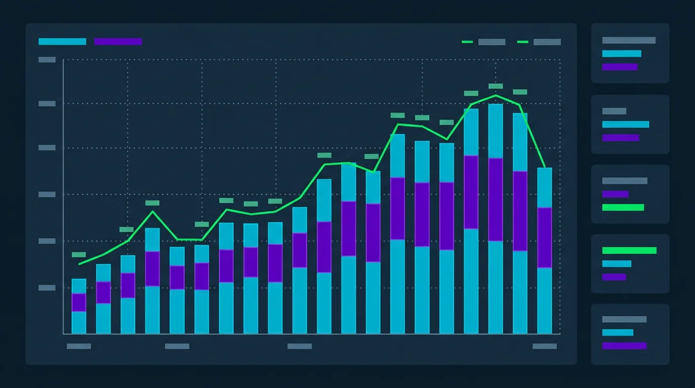 Google ad manager tools for cross-network reporting: two data streams merged into one chart